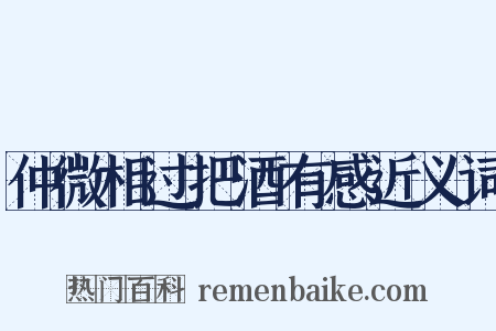 仲微相过把酒有感近义词是什么意思的图片